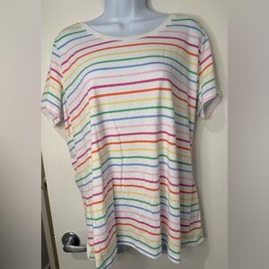 St. John's Bay Multicolor Striped Tee size XXL